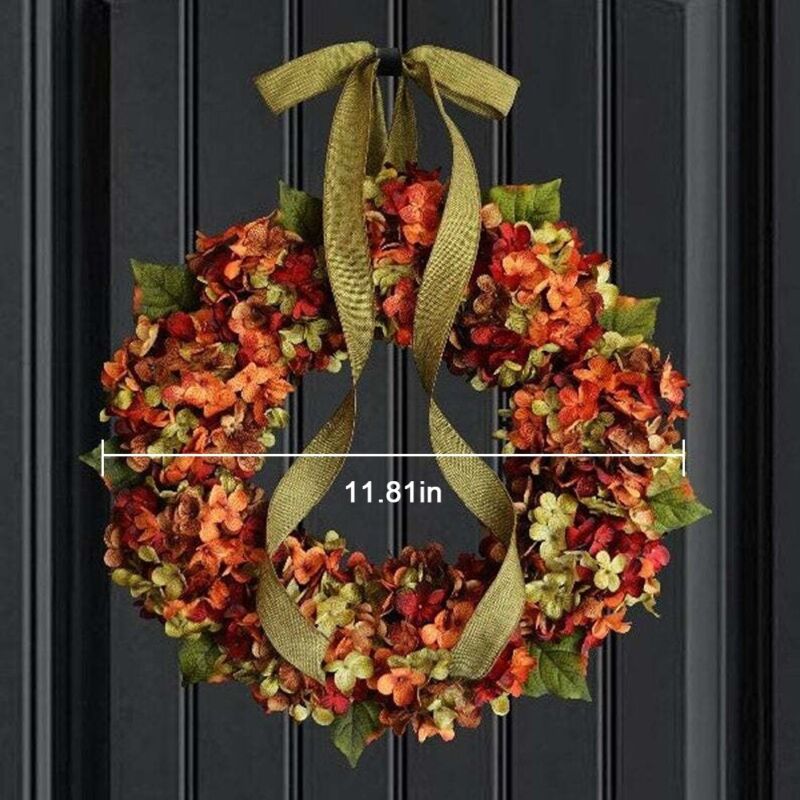 Rustic Fall Wreath Thanksgiving Day Home Front Door Seasonal Wreath Party Decors - Plugsus Home Furniture