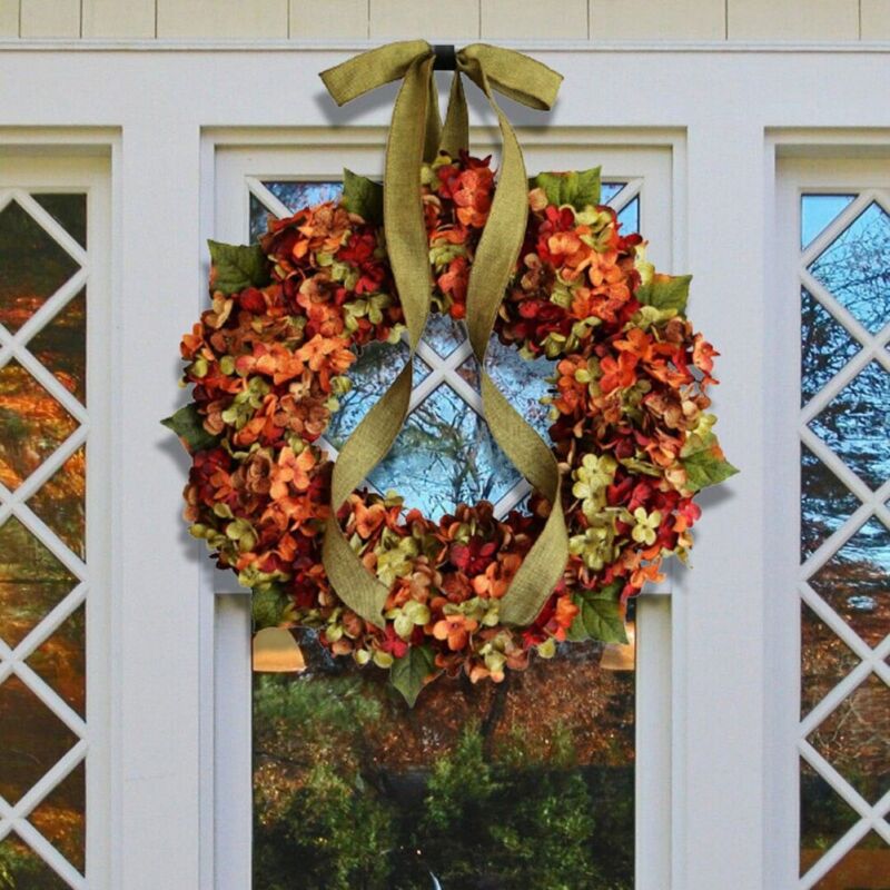 Rustic Fall Wreath Thanksgiving Day Home Front Door Seasonal Wreath Party Decors - Plugsus Home Furniture