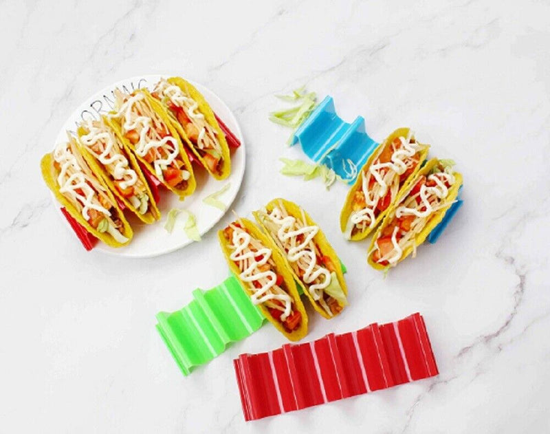 4 Pcs Taco Holder Mexican Food Wave Shape Hard Rack Stand Kitchen Cooking Tool