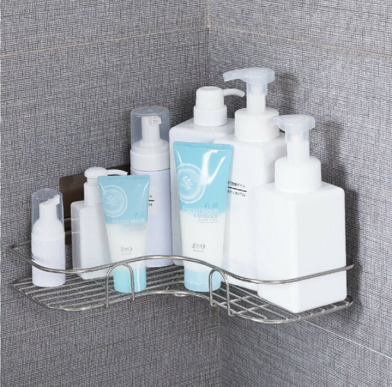 Shower Caddy Shelf Bathroom Corner Bath Storage Holder Organizer Triangular Rack - Plugsus Home Furniture