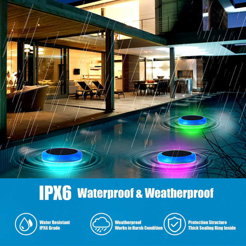 Solar LED RGB Lamp Outdoor Garden Pond Swimming Pool Floating Waterproof Light - Plugsus Home Furniture