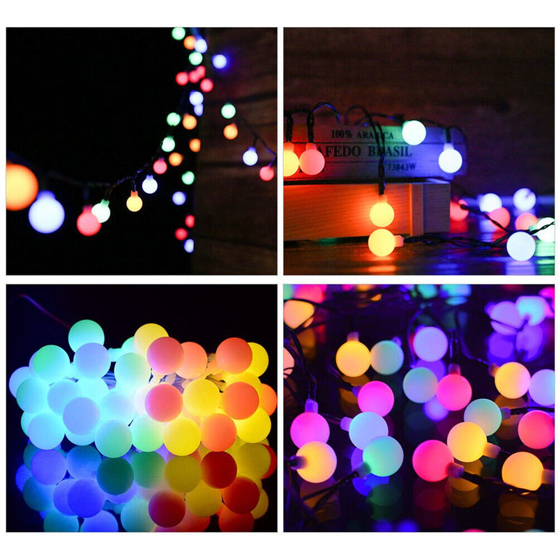 Solar Powered 30 LED Ball String Light Outdoor Waterproof Garden Fairy Lights - Plugsus Home Furniture