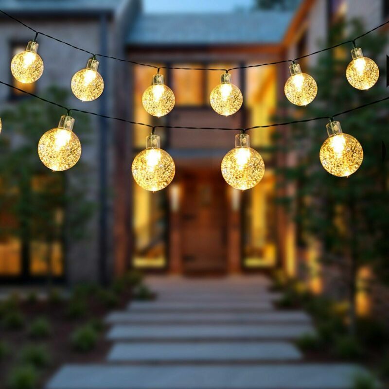 Solar Powered 30 LED String Light Garden Path Yard Decor Lamp Outdoor Waterproof - Plugsus Home Furniture