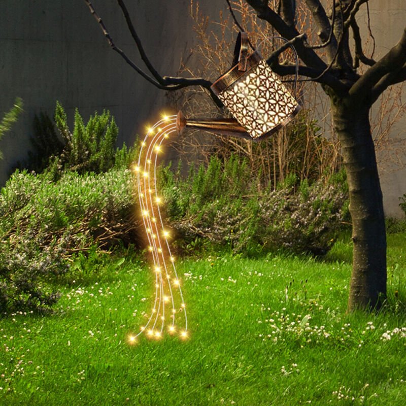 Solar Watering Can Light Garden Outdoor Waterproof Kettle Yard Art Lamp (A) - Plugsus Home Furniture