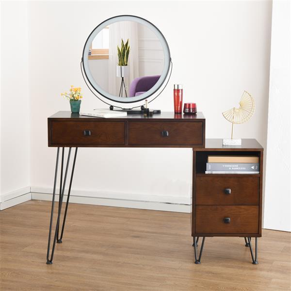 Solid Wood Makeup Vanity Desk Storage Cabinet - Plugsus Home Furniture