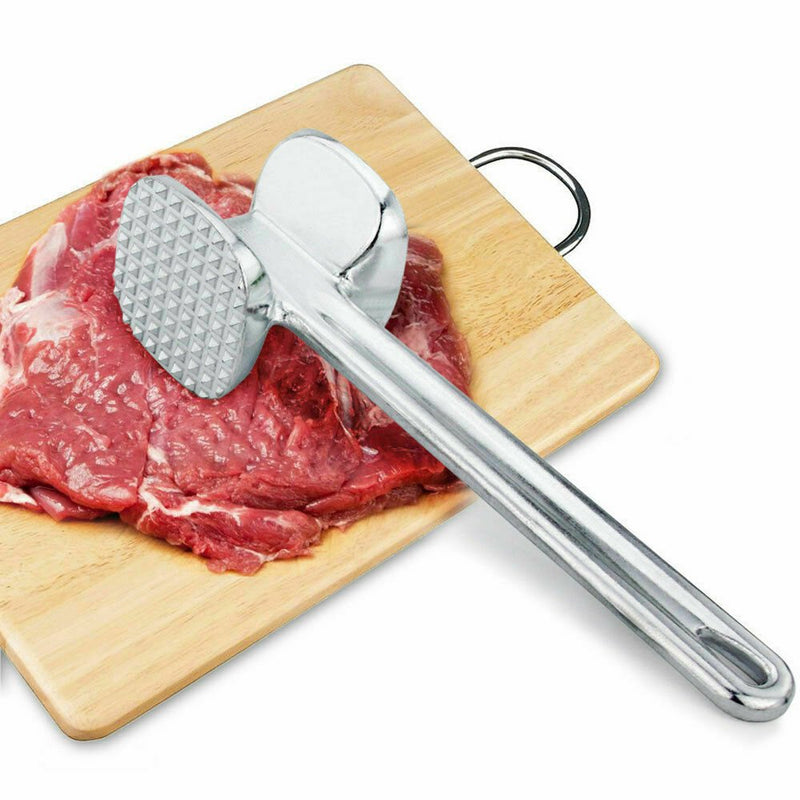 Stainless Steel Aluminium Double Side Beaf Steak Mallet Meat Tenderizer Hammer 2 - Plugsus Home Furniture