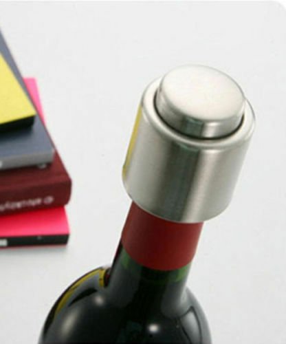 Stainless Steel Reusable Vacuum Sealed Champagne Red Wine Bottle Stopper Cap New - Plugsus Home Furniture