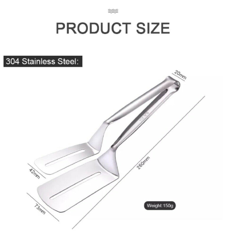 Stainless Steel Steak Clamp Food Bread Meat Clip Tongs BBQ Kitchen Cooking Tool - Plugsus Home Furniture