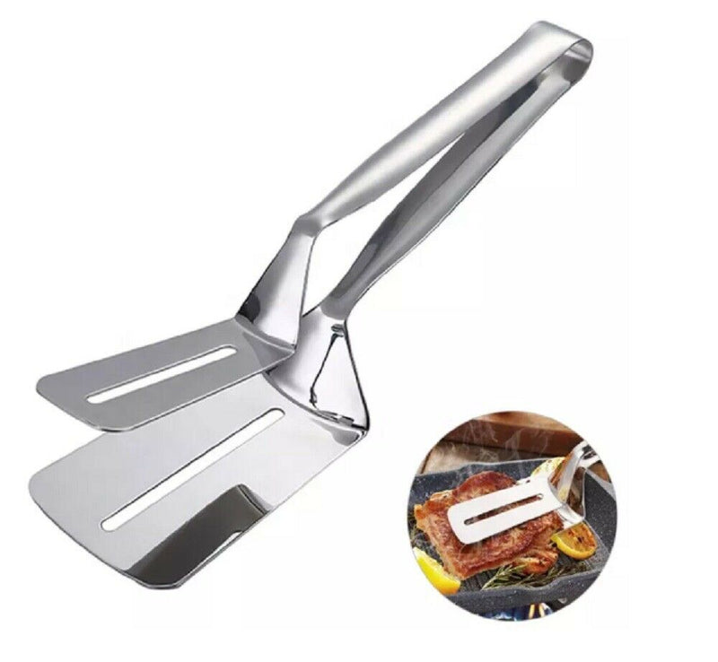 Stainless Steel Steak Clamp Food Bread Meat Clip Tongs BBQ Kitchen Cooking Tool - Plugsus Home Furniture