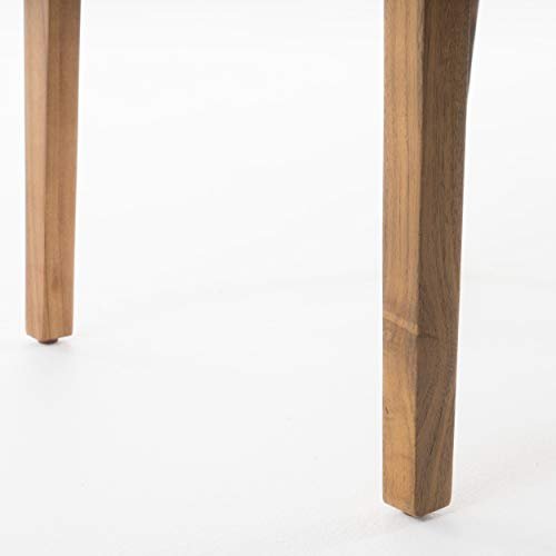 Stamford 2-Piece Teak Finish Acacia Wood Dining Chairs Set - Plugsus Home Furniture