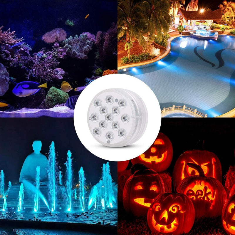 Underwater Swimming Pool Lights 13 LED Submersible Magnetic Pond Fountain Lights - Plugsus Home Furniture