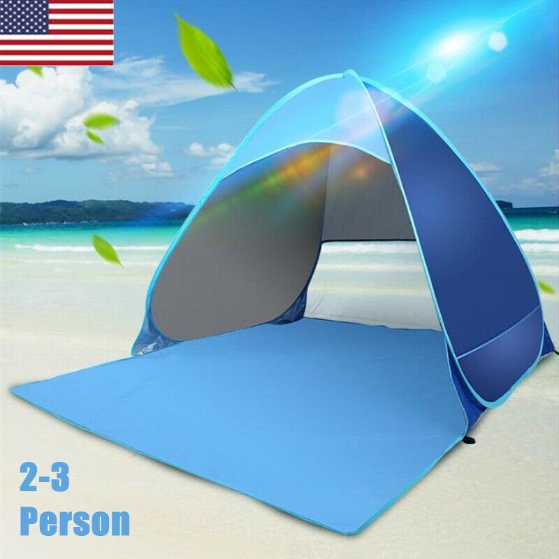 US Pop Up Beach Tent Sun Shade Shelter Outdoor Camping Fishing Canopy Portable - Plugsus Home Furniture