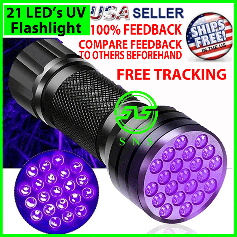 UV 21 LED Flashlight Ultra Violet Tactical Black Light Mini Torch 395 Inspection - Plugsus Home Furniture