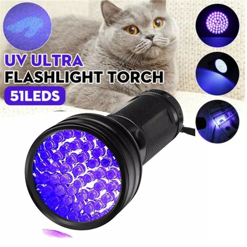 UV Ultra Violet 51 LED Flashlight Blacklight 395 nM Inspection Lamp Light Torch - Plugsus Home Furniture