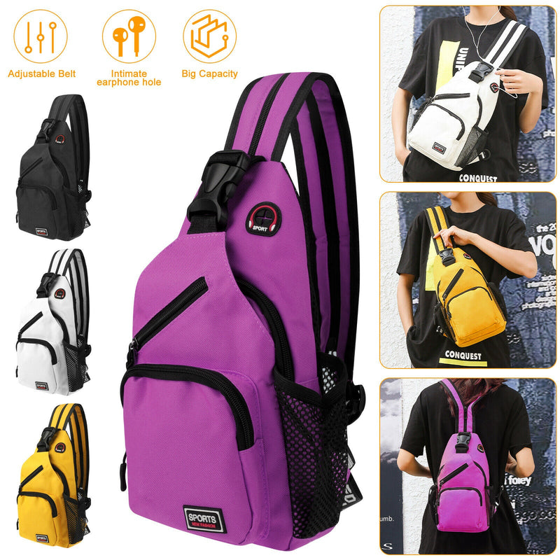 Waterproof Chest Pack Travel Shoulder Sling Backpack Crossbody Bag Women Men New - Plugsus Home Furniture